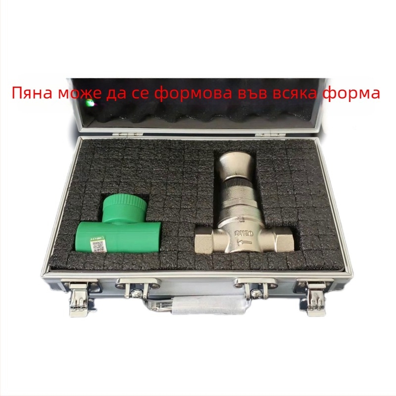 Пластмасова кутия за инструменти с гъбена подложка, удароустойчива, за оборудване и инструменти, съхранение на документи