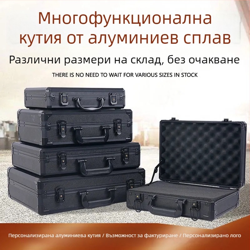 Aowa алуминиев дисплей кейс с дървен панел, покрит със спрей боя, произход Гуандун Инпинг.