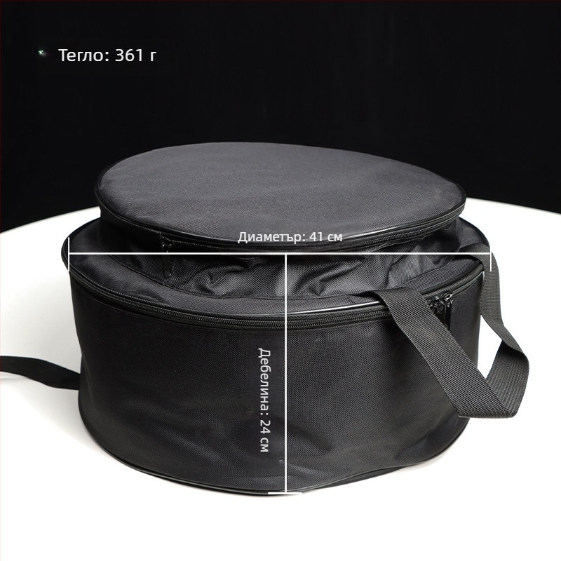 Чанта за Snare Drum, кръгла чанта за съхранение на барабани, удебелена чанта за джаз сет, раница от Oxford плат, преносима