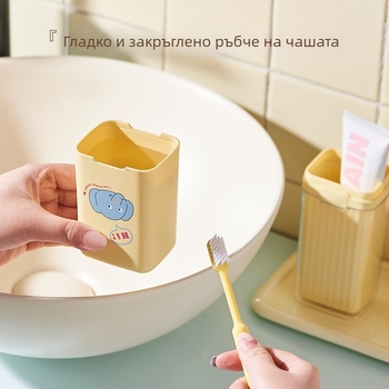 Държач за четки за зъби с дизайн Дъмбо — преносим пластмасов комплект за пътуване
