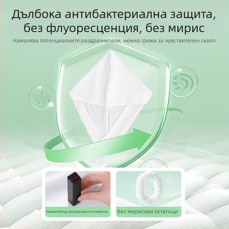 Freego комплект за сушене на коса: еднократна капачка за коса, кърпа за миене на коса, лента за глава и кърпа за коса – удебелен, бързосъхнещ пътуващ комплект