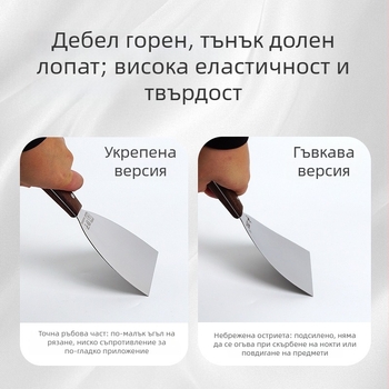 Професионална шпатула за шпакловка (плосък нож) за сваляне на боя по стени — скрапър и нож за гипс и боя, марка: A seasoned pro, произход: Huizhou, Guangdong