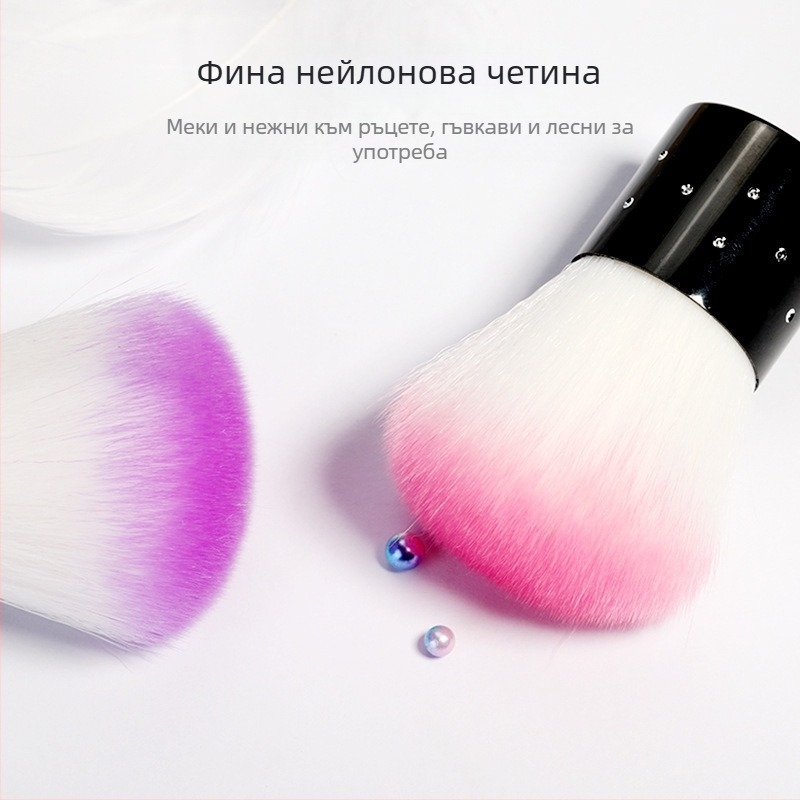 Прашна четка за нокти с меки влакна — комфортно нанасяне на прах, OEM съвместимо, за обикновени потребители
