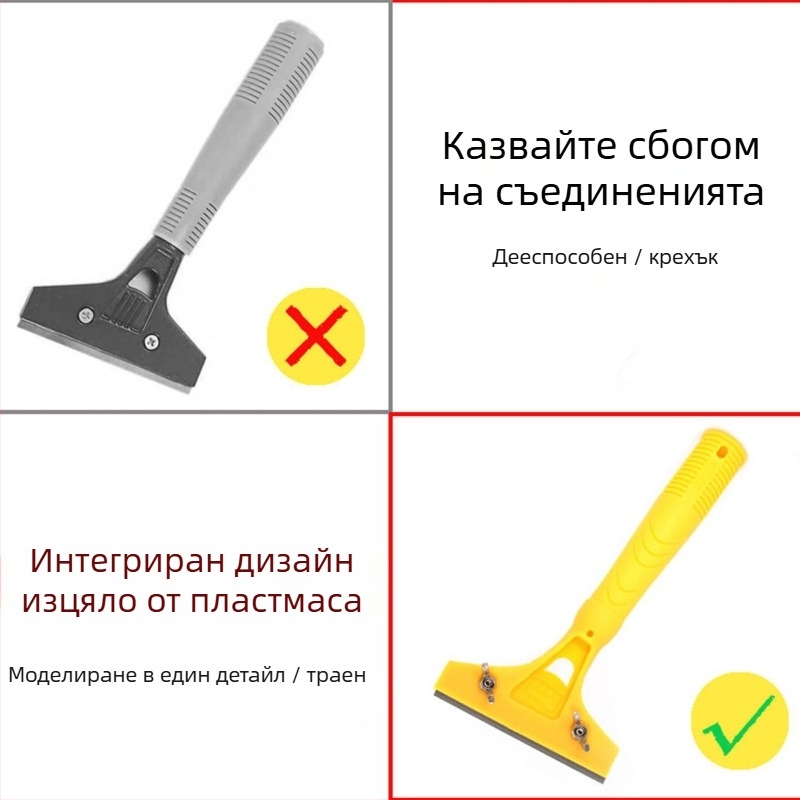 Runxin почистващ нож със пластмасов корпус и дръжка — домашно почистване и цялостен декор за стени, стъклени повърхности и мрамор, серия Почистващ нож