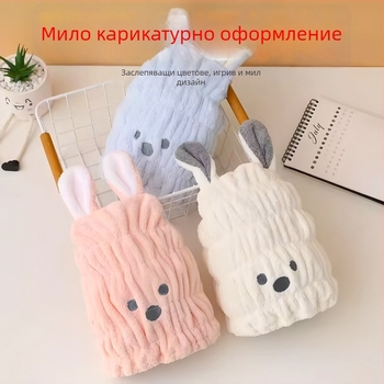 Детска шапка за сушене на коса – корал флийс, супер абсорбираща и бързосъхнеща, тегло 50–79 g