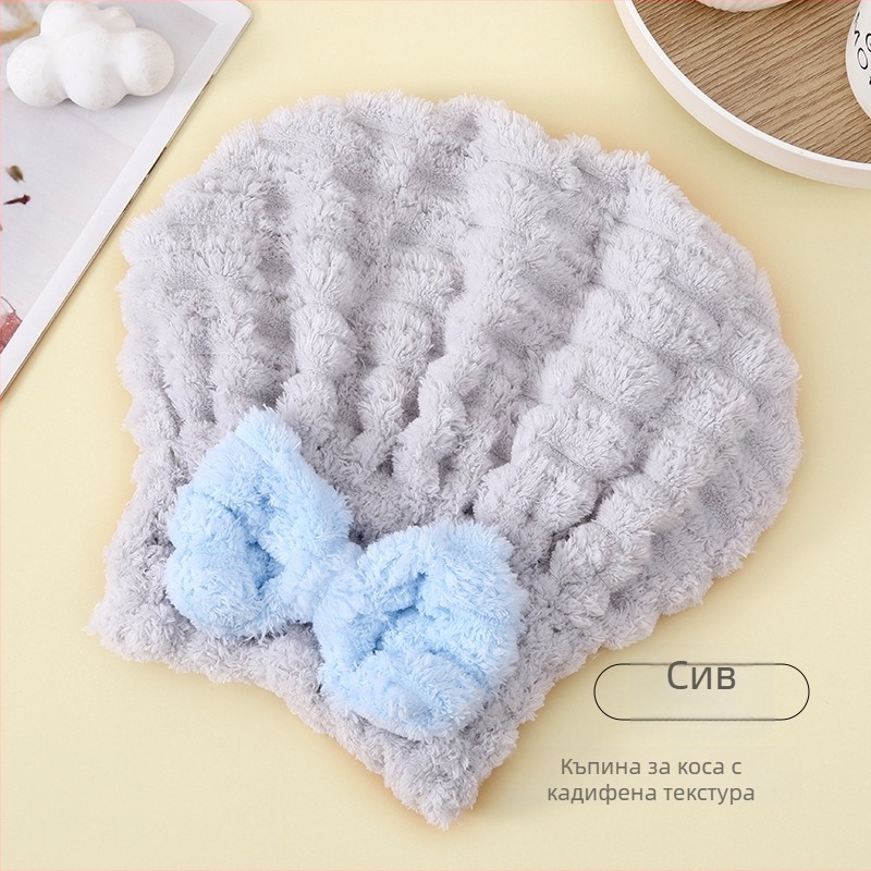 Shu Peng капачка за сушене на коса от коралено кадифе, жакард 150D, удебелена, бързо суши и попива вода, възможност за персонализация