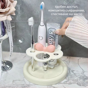 Държач за четки за зъби, акрилен, монтаж без пробиване, с отпечатано лого Pinko