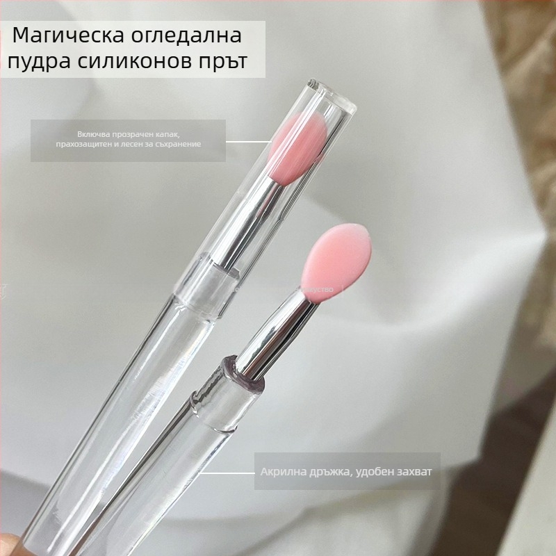 Комплект от две силиконови пръчки за маникюр, с държач за писалка и капак