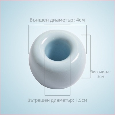 Керамична поставка за четки за зъби Chengmei Ceramics, монтаж без пробиване, керамична конструкция, възможност за печат на лого