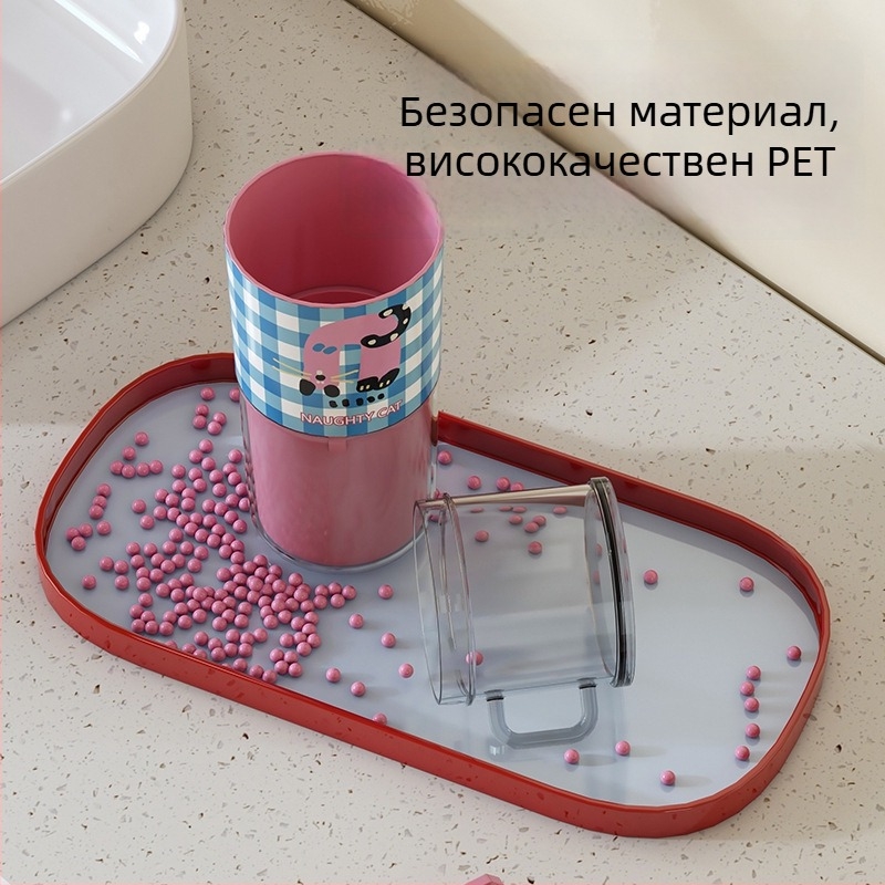 Държач за четки за зъби за пътуване, пластмасов, с лого, функция за съхранение, 60 броя в кутия, Orange Words