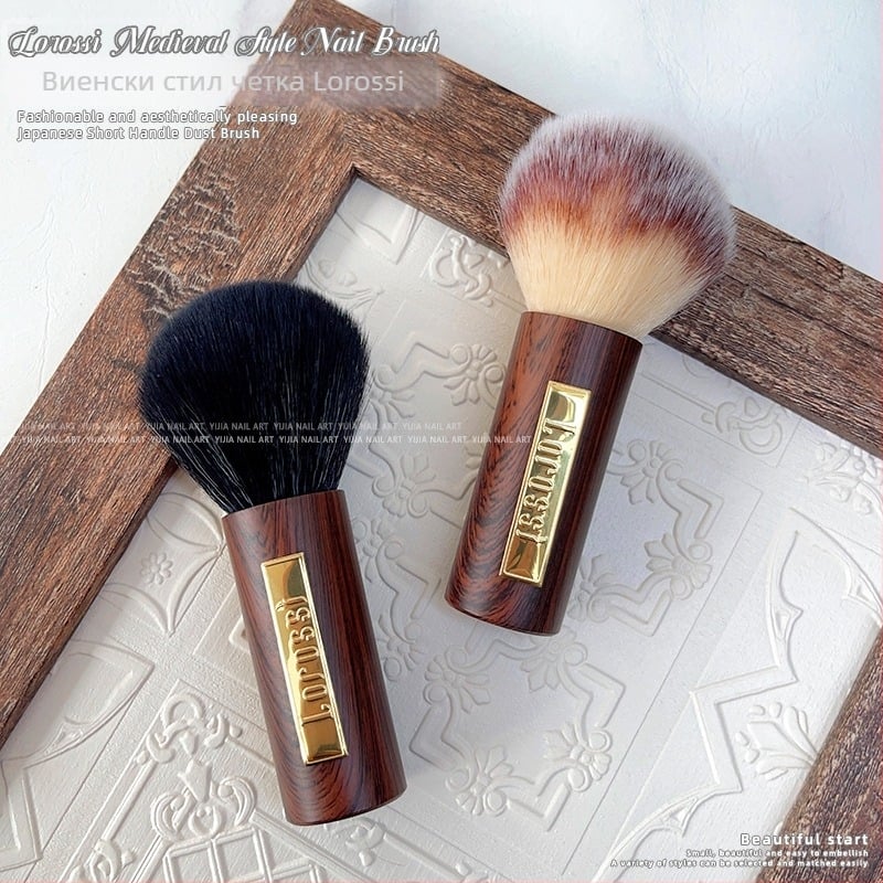 Lorossi четка за прах за маникюр с пухкави меки четинки за почистване на повърхността на нокътя