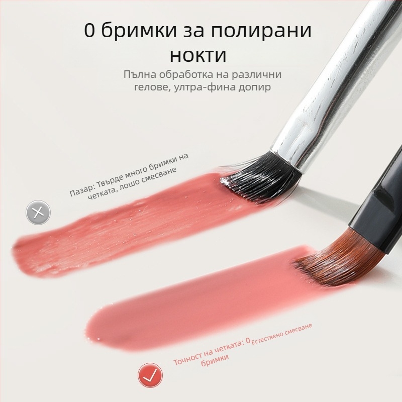 Набор маникюрни писалки за изкуство на ноктите, 5 броя, дървени дръжки с дълга дръжка