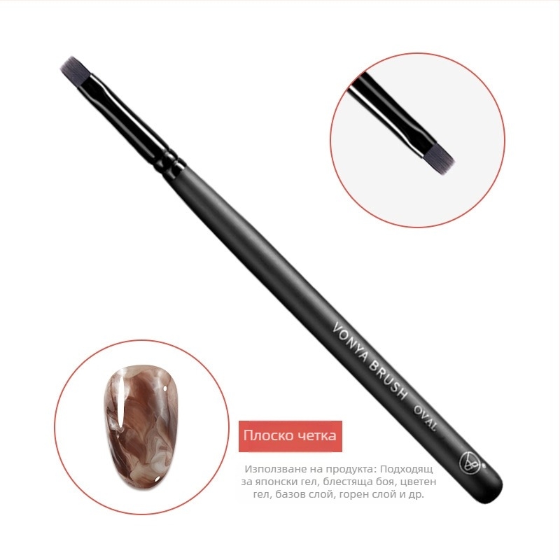 Набор маникюрни писалки за изкуство на ноктите, 5 броя, дървени дръжки с дълга дръжка