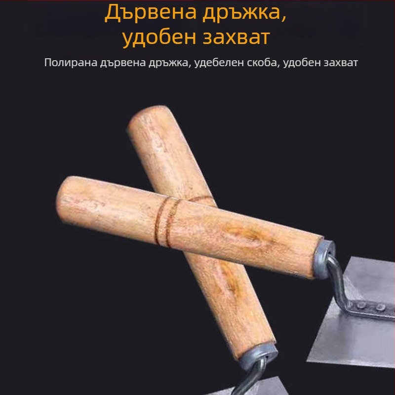 Зидарска шпатула от въглеродна стомана с инструмент за фаскиране