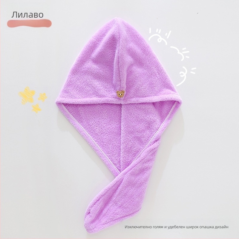 Шапка за сушене на коса от коралов флис, плоска тъкан, 50-79 г