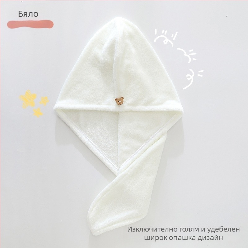Шапка за сушене на коса от коралов флис, плоска тъкан, 50-79 г
