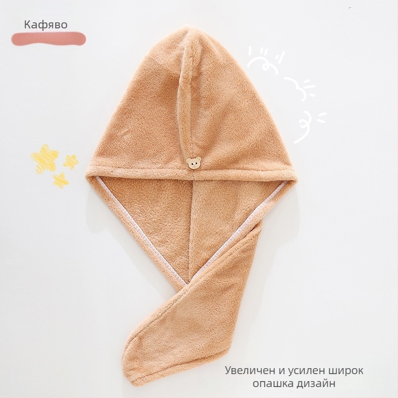 Шапка за сушене на коса от коралов флис, плоска тъкан, 50-79 г