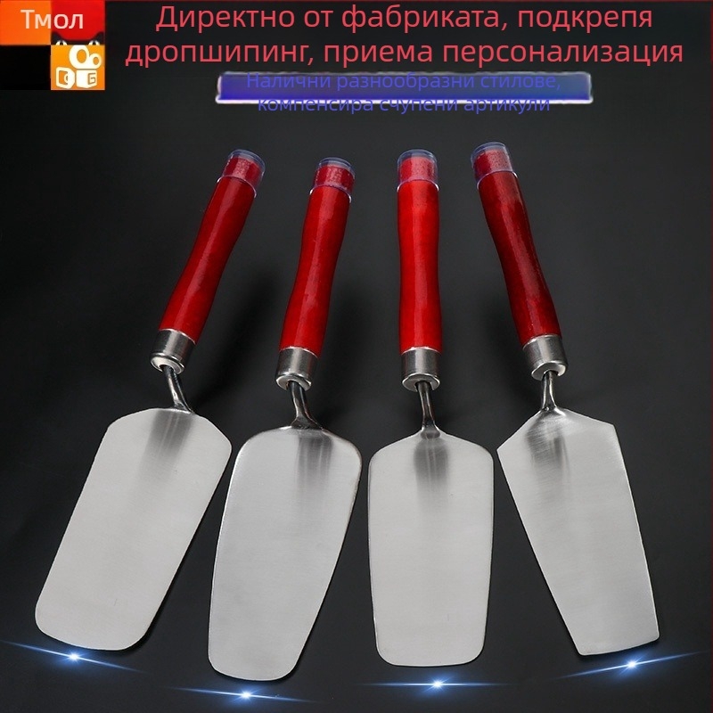 Шпакловъчен нож от неръждаема стомана, кован от едно парче, пружинна стомана, тип плосък нож за зидария