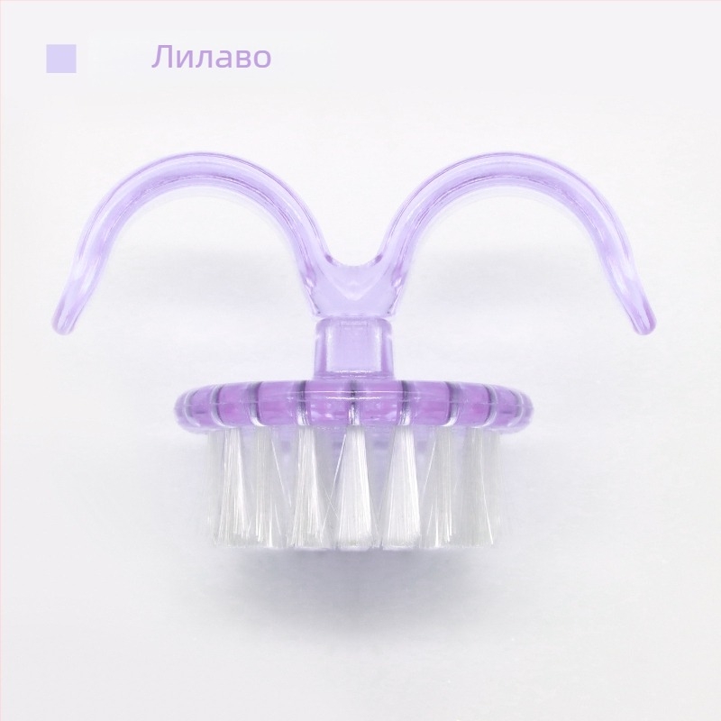 Четка за маникюр с рогов връх, преносима и многофункционална, прозрачна чистеща четка за прах от нокти, произход Гуанджоу