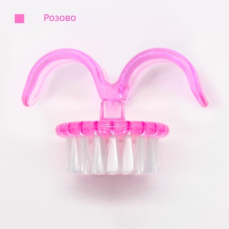 Четка за маникюр с рогов връх, преносима и многофункционална, прозрачна чистеща четка за прах от нокти, произход Гуанджоу