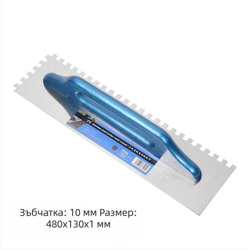 Дълга назъбена мистрия за полагане на плочки, квадратни зъби, голяма повърхност, Vikta Top, дебелина 1