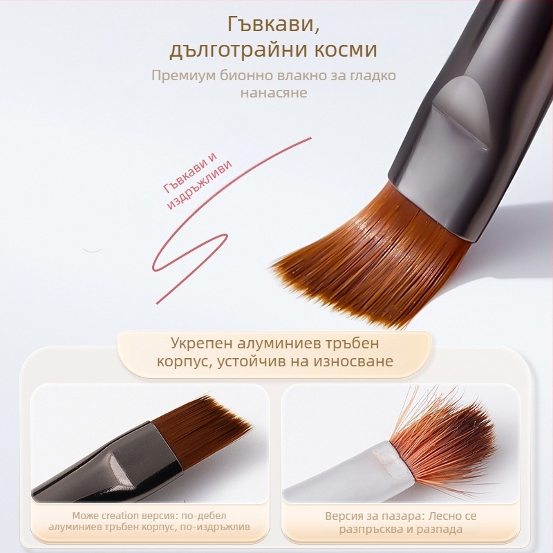 Комплект четки за маникюрни дизайни — 7 части, пластмасови дълги дръжки (Bodybuilding Research)