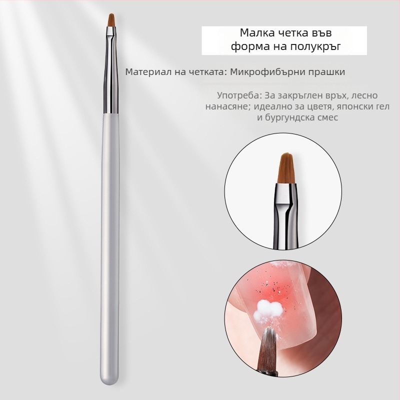 Комплект четки за маникюрни дизайни — 7 части, пластмасови дълги дръжки (Bodybuilding Research)