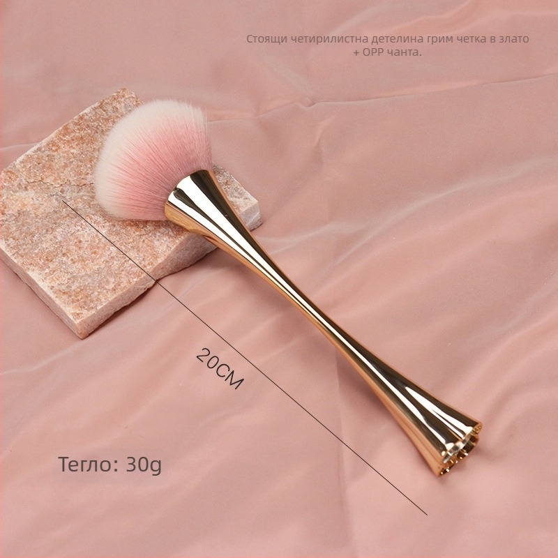 Четка за прах за нокти с дизайн четирилистна детелина, мека кръгла глава — OEM POTIYA, произход Гуандун