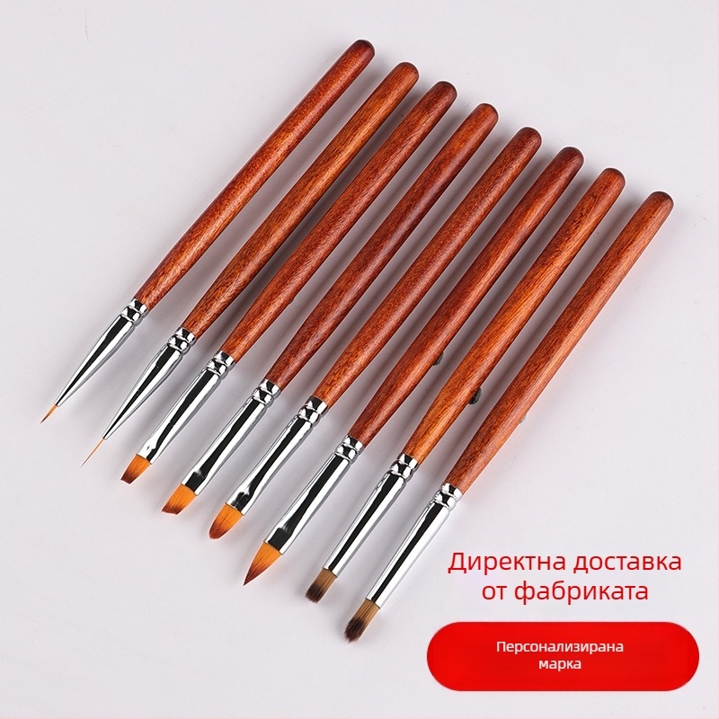 Комплект от 8 пера за рисуване на нокти с дървени дръжки, дълги стебла, по 5,6 г всяко, марка Yuxi