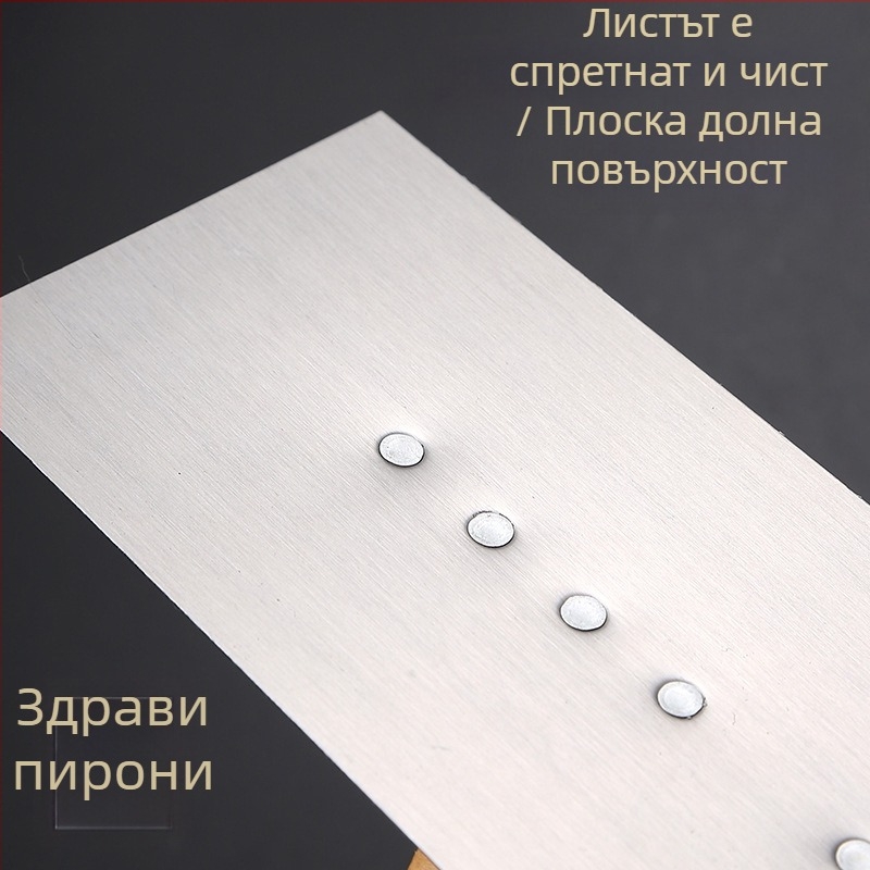 Шпатула за мазилка и шпакловка, от високеластична Mn-стомана, дебелина 5–5,5 мм, дървена дръжка Ø2,9 см, марка Double Best, за паста, мазилка и изравняване