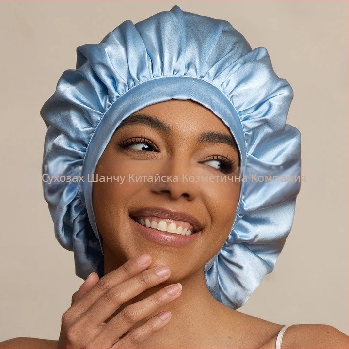 Копринена шапка за сън и душ от мулберийска коприна, 30-49 g, грижа за косата