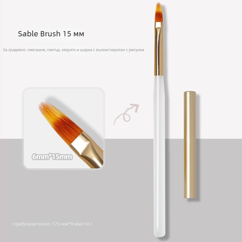 Перо за маникюр и четка със акрилна дръжка, 1 комплект, произход Zhejiang