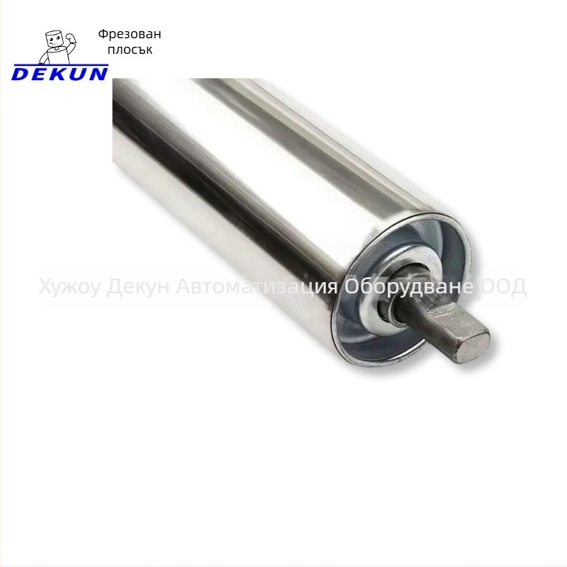 Безмоторен ролков конвейер Dekun; тръбни материали: неръждаема стомана и въглеродна стомана; подходящ за логистика, хранителна индустрия, складове и рафтове