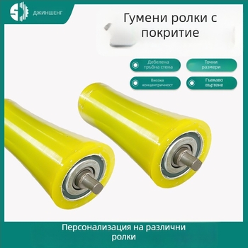 Ролка с гумено покритие и галванизиран барабан за конвейерни системи — марка This wins