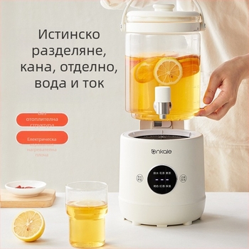 Ankale Стъклена здравословна тенджера за домашна употреба, многофункционална каничка с кран за горещо вино, чайник за цветен чай с голям капацитет