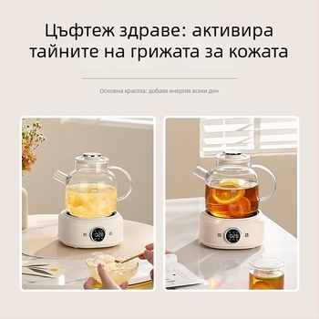 Чайник с корпус от високо боросиликатно стъкло, модел D11, капацитет до 1 л, 220 V, 400–500 W, управление чрез микрокомпютър