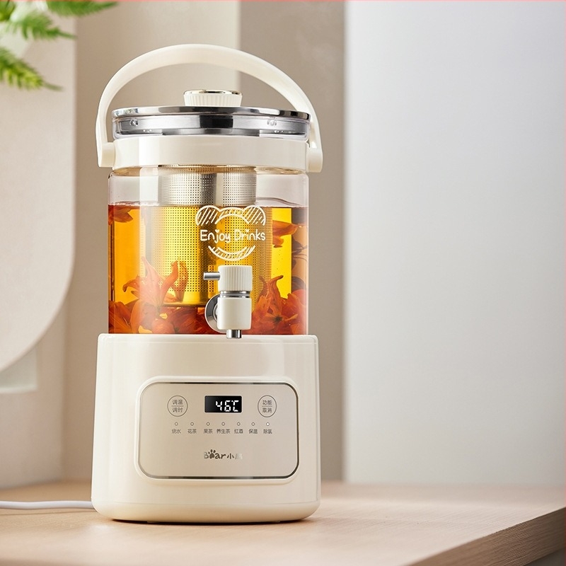 Teddy Bear Health Pot ZDH-F30F1, 3-4 л капацитет, корпус от боросиликатно стъкло, 220V, >1000W, електронен термостат