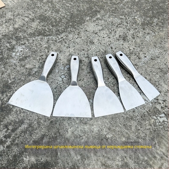 Нож за шпакловка с едночастова удебелена неръждаема стомана дръжка, ширина 150 мм, модел 255