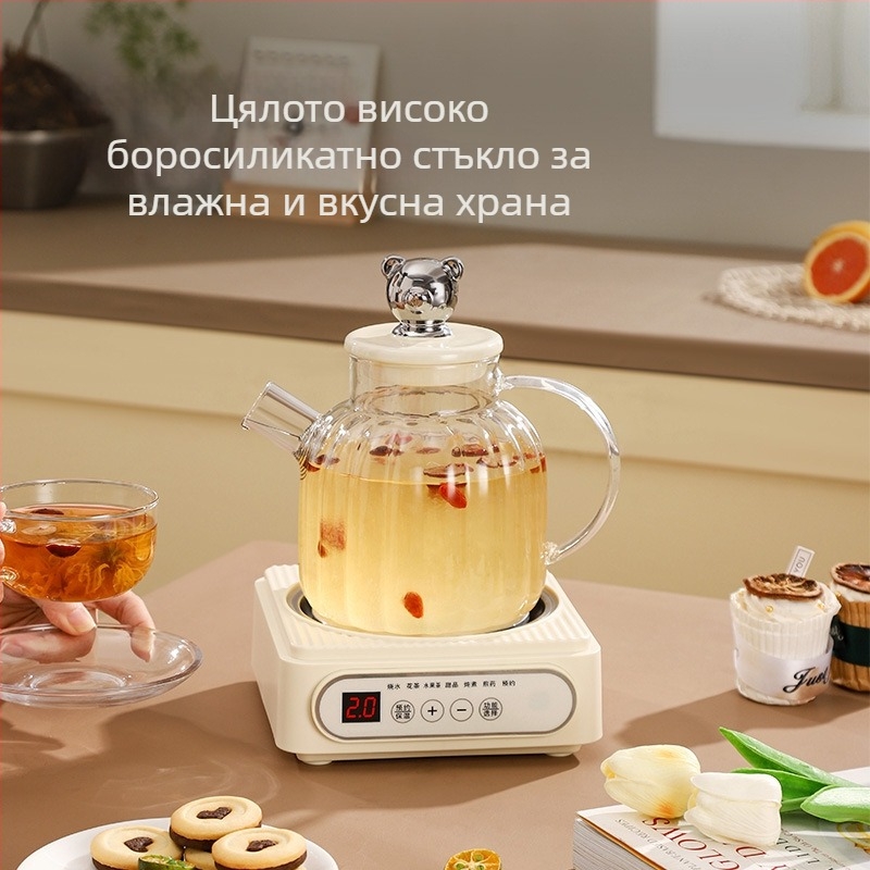 Здравословен многофункционален стъклен чайник за домашна употреба и малък офис — автоматичен чайник за приготвяне на чай и варене на вода
