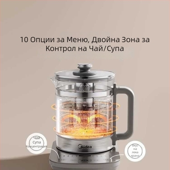 Midea термопот MK-YS18P305, компактен за един човек, офис и домашна употреба, многофункционален чайник с постоянна температура