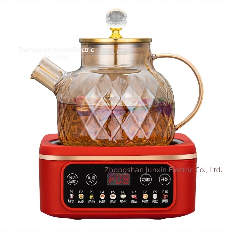 Кана за чай от висок боросиликатно стъкло, капацитет до 1 л, 800 W, 220 V, дигитален термостат, бутонно управление