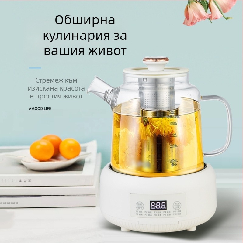 Здравословен чайник APJ-202, 1200 ml, 220V, 600W, боросиликатно стъкло