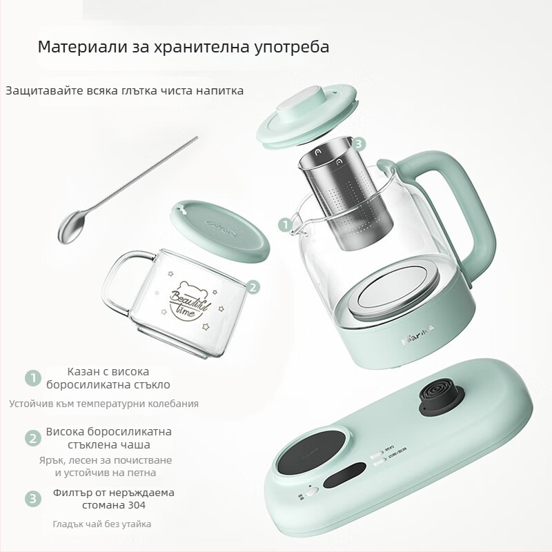 Bear здравословен чайник YSH-P08G7 с регулируема температура, капацитет ≤1 л, 220V, 500–1000W