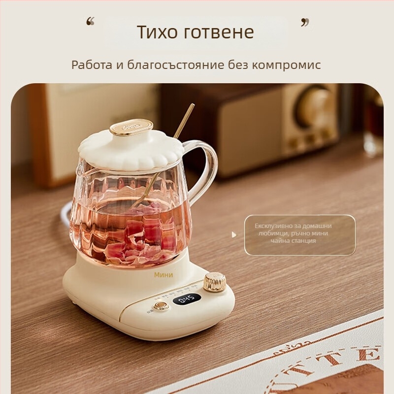 Little Bear 0,4 L здравословна тенджера със стъклен корпус, 360W, 220V, микрокомпютърно управление