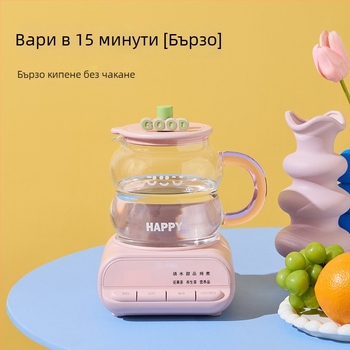 Здравословен чайник, корпус от боросиликатно стъкло, 1 л, 220V, 500–1000W, модел F2