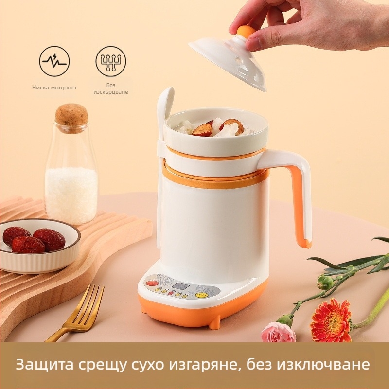 Мини чаша за каша с електрическо нагряване, напълно автоматична, компактна мултифункционална термос-чаша за офис