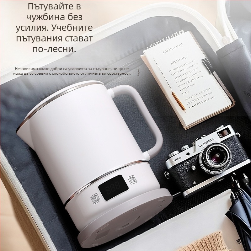 Електрически чайник F01 с вместимост 1,2 л, мощност 500 W, напрежение 110 V, корпус от неръждаема стомана, сензорно управление