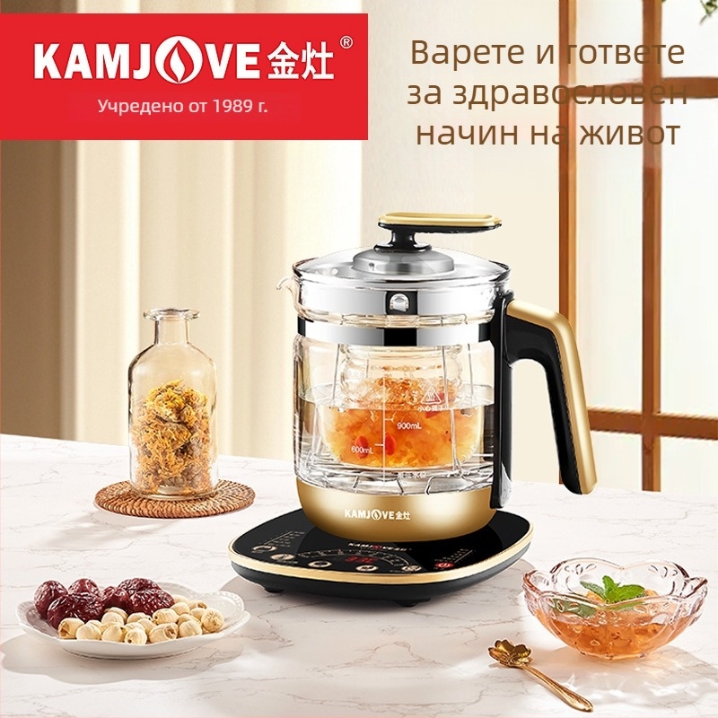 HT-590 Автоматичен пот за здравословни отвари, стъклено тяло, неръждаема стоманена вътрешност, 1200 W, микрокомпютърно управление, модел HT-590