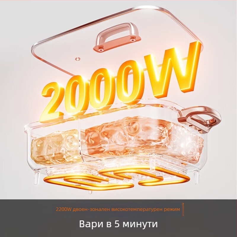 Joyoung електрическа гореща тенджера с електромагнитно нагряване, 1500W+, капацитет над 6 л, вътрешен съд от алуминиева сплав, защита от пресъхване