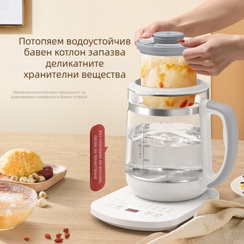 Velle Мултифункционален стъклен чайник, 1.8 л, за дома и офис